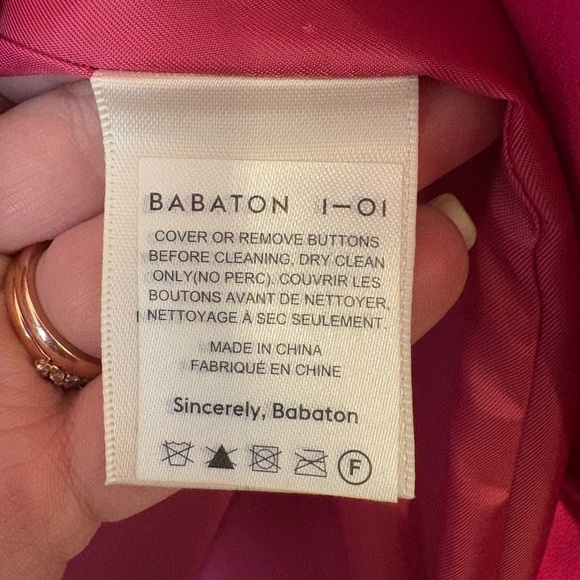NWT Babaton 1-01 Oversized Blazer Electron Fuchsia sized Small - Picture 7 of 8